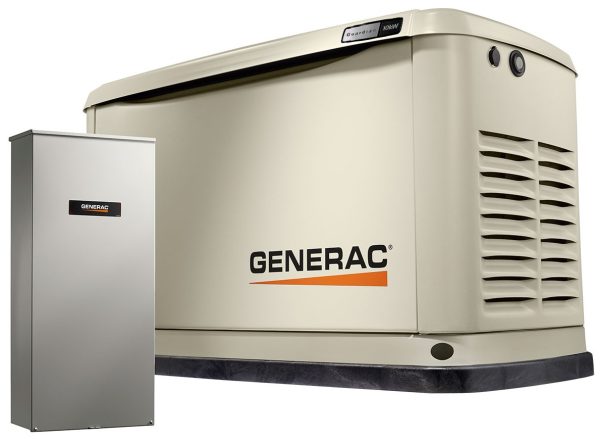 Photo of the Generac 10kW with Wi-Fi and 16 circuit load center generator.